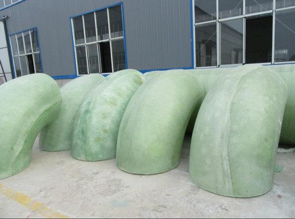 large FRP Hand Lay Up Handmade fiberglass  elbows for Water Discharge