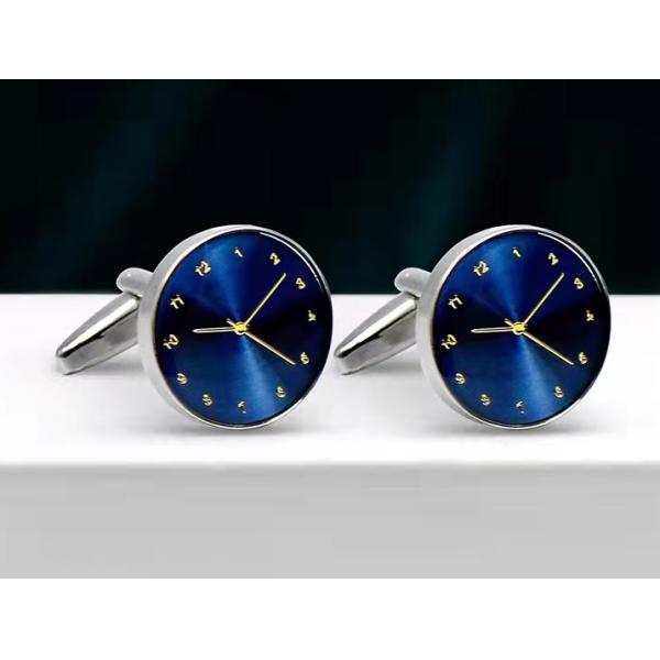 Alloy Material Mens Diamond Cufflinks , Embedding shirt cuff button