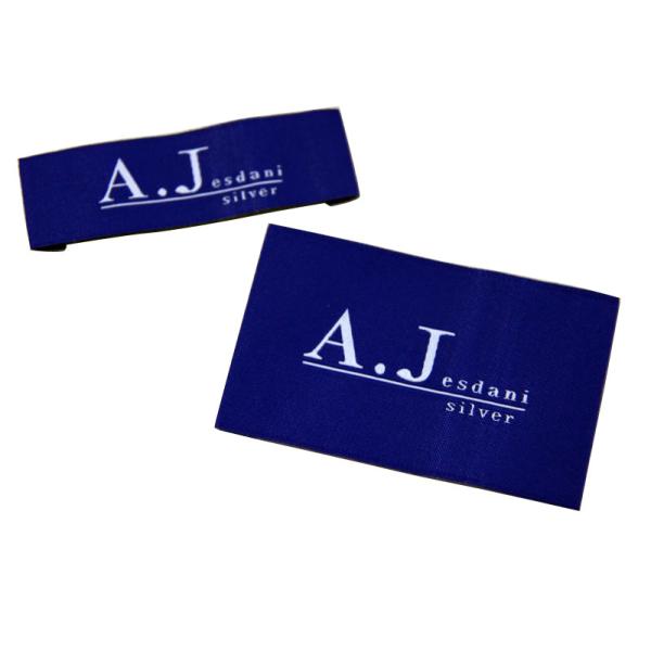 luxury high class Satin / Cotton Clothing Woven Labels With Customized Logo / Color / Shape