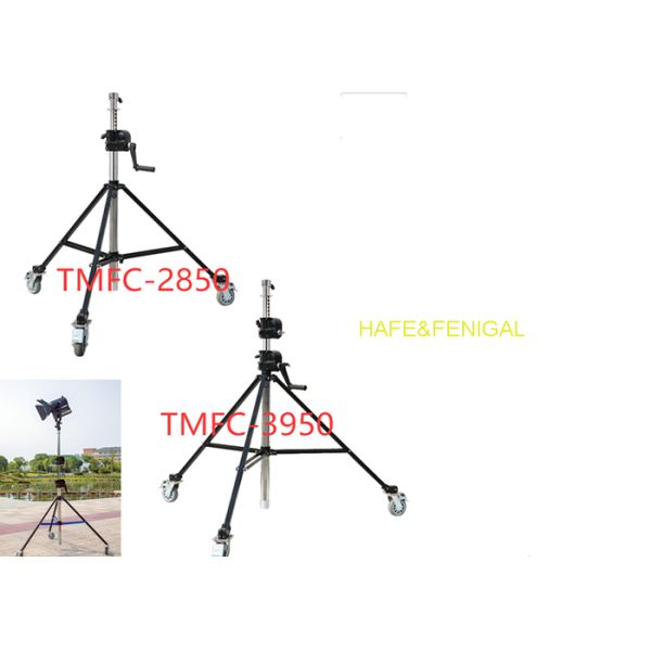 TMFC. Heavy-Duty Steel Crank-Up Stand,50kg Load Capacity,Adjustable 1600-3950mm