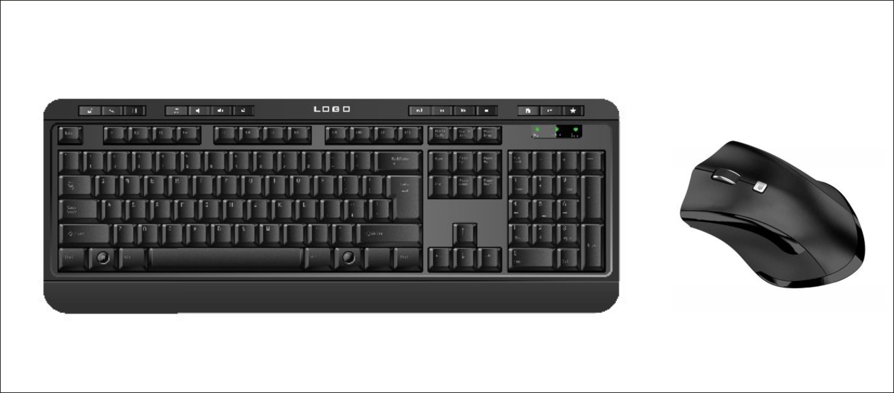 2 In 1 multimedia Set 2.4GHZ Technology KolorFish Wireless Keyboard and Mouse Combo