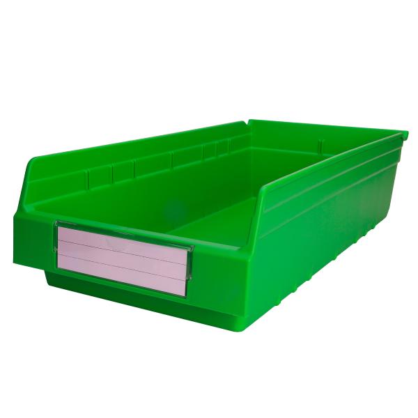 Caja de almacenamiento de juguetes de plástico frontal semiabierta con estante plegable