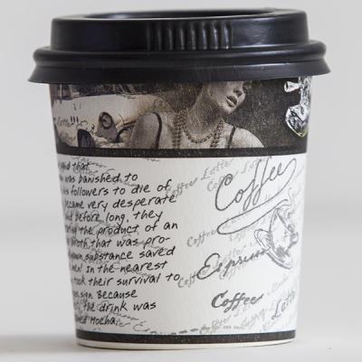 Black Color Disposable Coffee Lids Eco - Friendly For Engagement / Wedding