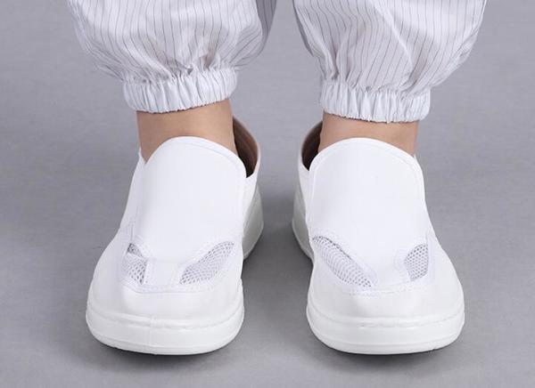 35-46 PU Leather Cleanroom ESD Shoe For Food Manufacturing