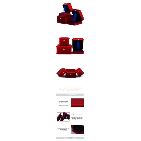 Jewelry Package Hanhong Custom Luxury Crown LED Box for Bracelets Necklaces and Rings