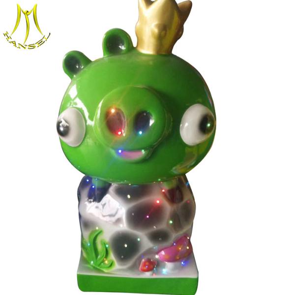 Hansel funny amusement rides kids park kiddie ride on pig for sale