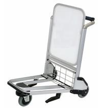 Aluminum Alloy Airport Luggage Trolley With Brake Polyester Outer Easy Operation
