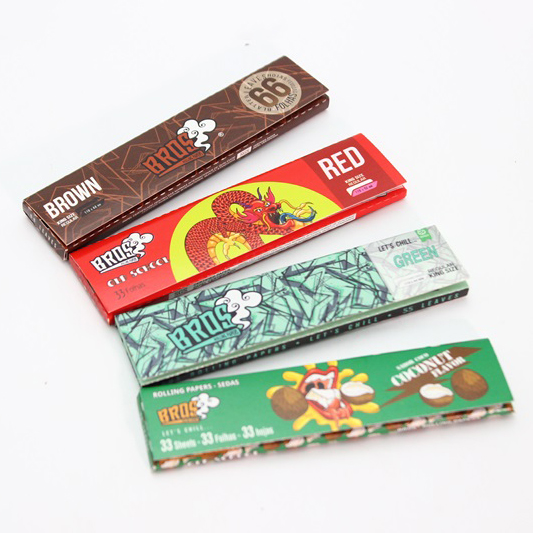 Colored Raw Organic Green King Size Slim Rolling Papers