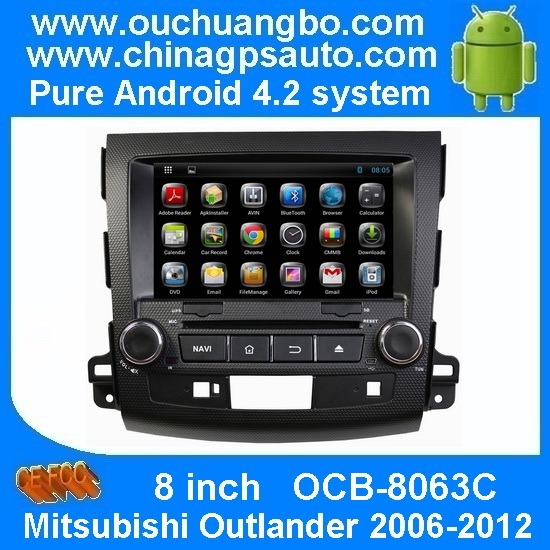 Ouchuangbo Car Multi-touch Screen Pure Android 4.2 Auto DVD Radio Stereo for Mitsubishi Outlander 2006-2012 OCB-8063C