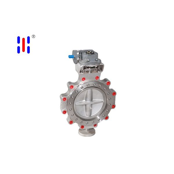 SS321 Lug Double Eccentric Butterfly Valves For High Temp Catalyst Pipelines