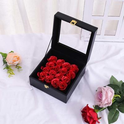 De Valentim de empacotamento da flor do sabão da caixa do presente de aniversário caixas de presente de empacotamento de papel feitas sob encomenda do dia