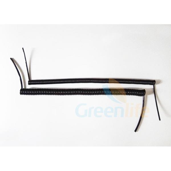 1.5M Full Internal Stainless Steel Coiled Lanyard Rope Black String With 10CM