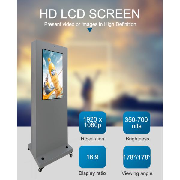 IP65 делают Signage водостойким 1500 цифров Nits портативный для мелкого бизнеса