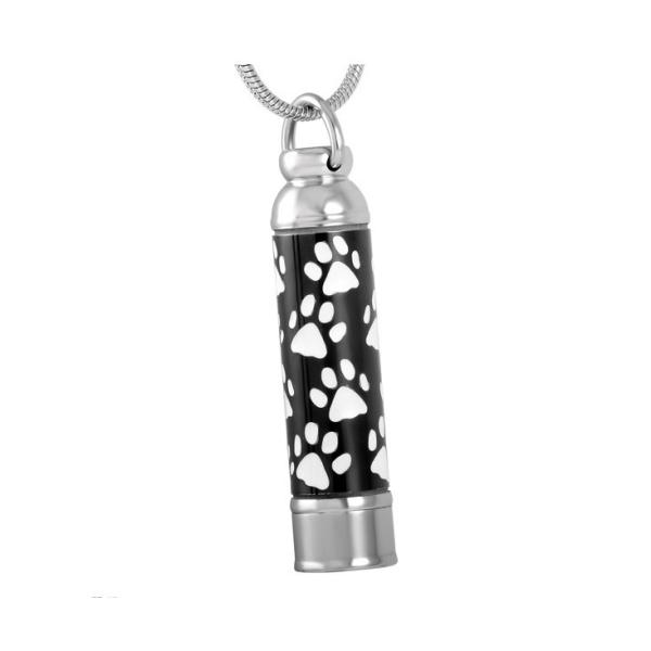 Cylinder Shape Stainless Steel Cremation Urn Pendant Necklace for Ash Pet Ash Urn Jewelry