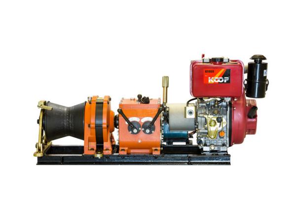 5 Ton Diesel Power Capstan Winch Electric Start 11hp 11000 Lbs Red Color