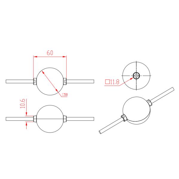 Проект Инсталляция Осветительные решения Внешнее украшение LED Рождественский мяч