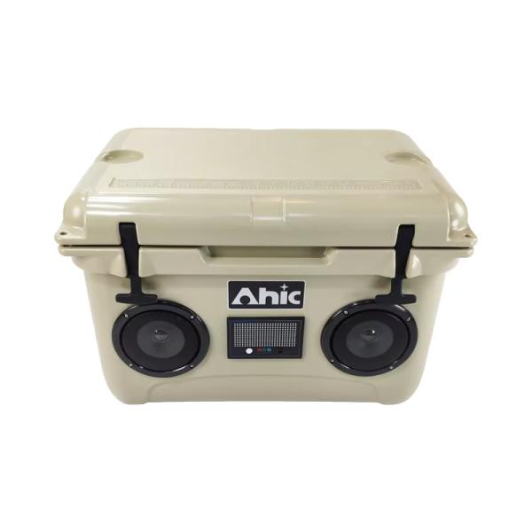 48QT Custom Branded 45L Premium Hard Music Cooler Box PE Thermal Insulated Portable Cooler For Outdoor Food  Factory Hard Rotomolded Cooler Box With Speaker