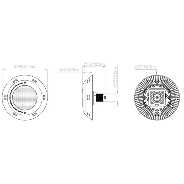 630LM Inground Vinyl Swimming Pools Lights 12v 2250ma
