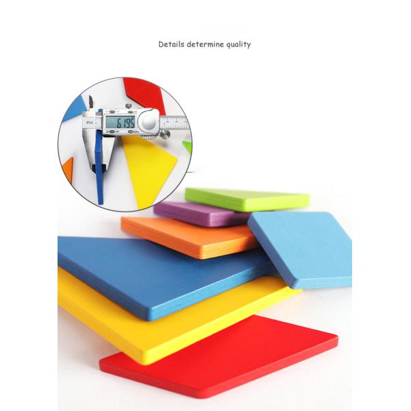 игрушка Tangram деревянной мозаики картины 3D животной красочная ягнится образование Montessori предыдущее сортируя детей игрушек игр