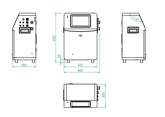 IP54 Inkjet кодирующая и маркирующая машина 180 DPI высокорезолюционные пиезоглавные принтеры