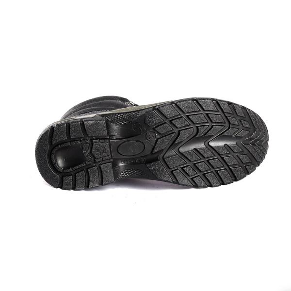 OEM Factory Black Leather Construction Safety Boots Work Steel Toe Steel Plate Safety Shoes