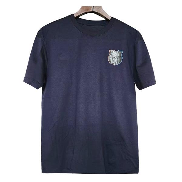 Black Barcelona Themed T-shirt With Logo Team Customization