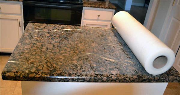 Transparent PE 100 Micron 36'' 200' Countertop Protector Film For Marble Surface