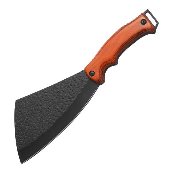Black Coated Wooden Handle Machete Outdoor With Sheath 14.8cm