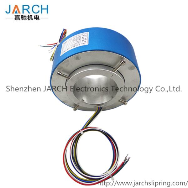 380V 4 ~ 72 Conductors 90mm Through Bore High Voltage Slip Rings For Wrapping Machinery Max Speed:500RPM