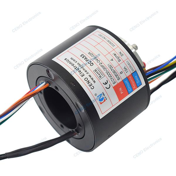 Integrate electric power & radio frequency slip ring with rf rotary joint