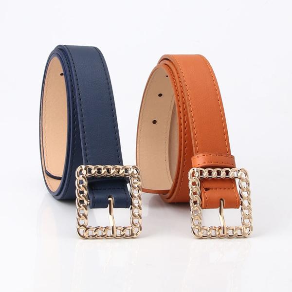 Decoractive Black Pu Leather Belts 2.8cm O Ring Belt Buckle