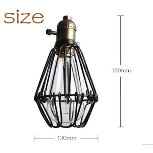 Classic Black Nordic Industrial Lampshade Cover Guard Birdcage Vintage Pendant Lights