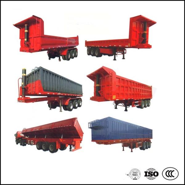 Reliable Tri Axle Dump Truck , 30 CBM Semi Dump Trailers 20 Ton 30 Ton 40 Ton 50 Ton