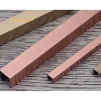 Guarnição de telha de aço inoxidável em forma de U escovado bronze rosa