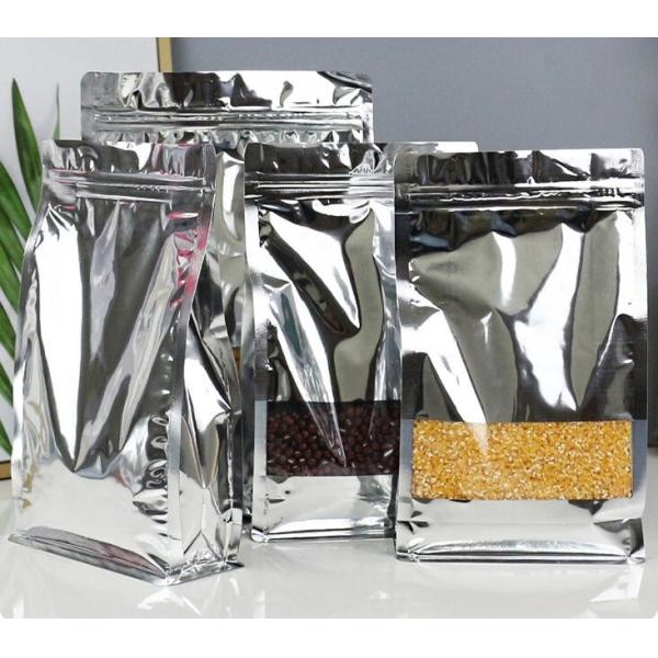 Aluminum Foil Stand Up Packaging Bags Mylar Airtight Zipper Pouches Smell Proof Coffee K Tear Notch Pack Food Grad