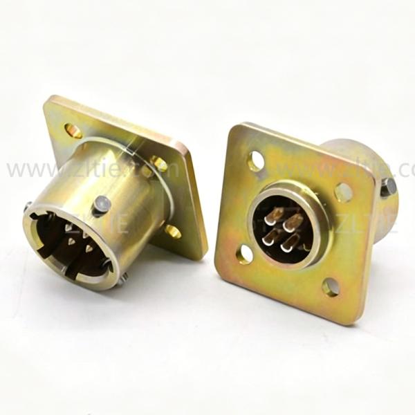 ZH127 Series Connector Shell Size 10 4pin Male Flange Socket Solder – СНЦ127-4/10ВП127-1-В