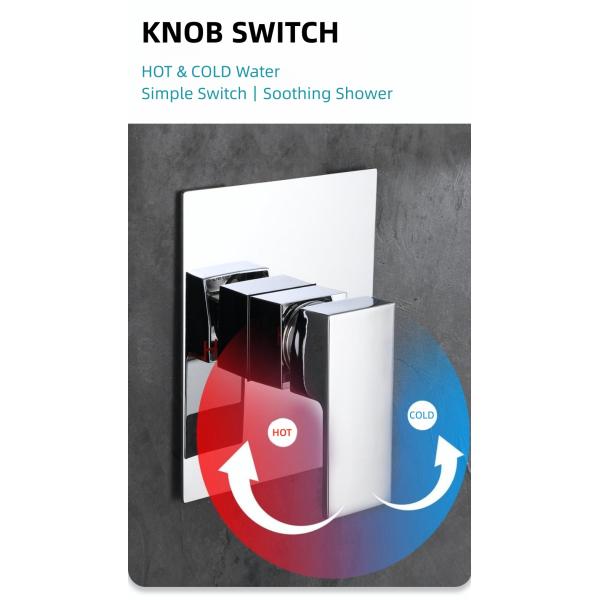 Commercial Concealed Valve Showers Embedded Concealed Rain Shower Set