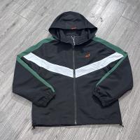 Custom Embroidered Logo Track Nylon Jacket Windbreaker Color Contrast Patchwork Lightweight Waterproof Jacket