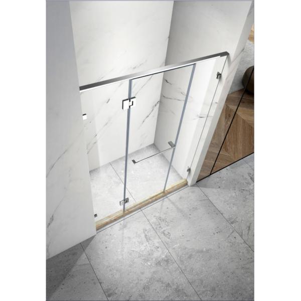 Гостиничный рамованный закаленный стеклянный душевой корпус из нержавеющей стали прямые качающиеся стеклянные двери для душа