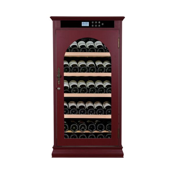 Smart Digital Temperature Control Wooden Wine Cooler Cabinet with 6 Shelves and Premium Wood Construction
