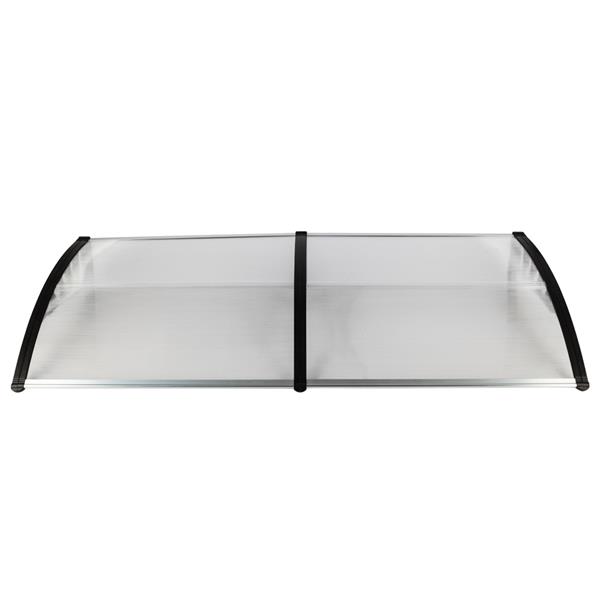 Soundproof 200x100 Canopy Rain Cover , Polycarbonate Porch Canopy Black Holder