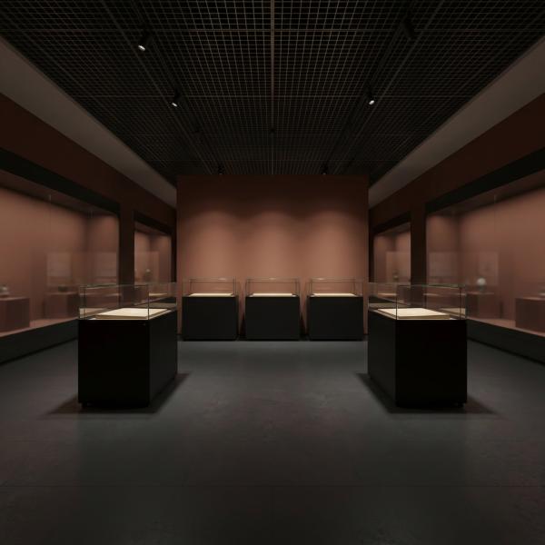Flip Open Design Glass Counter Display Cabinet Custom Glass Display Cabinet For History Museum