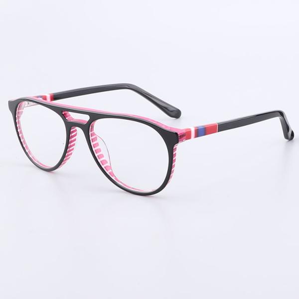 Multi Colours Acetate Double Bridges Kids Optical Frames