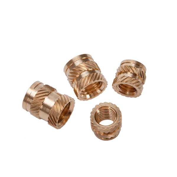 Black Oxide Finish Stainless Steel Brass Threaded Inserts for Heat Staking Plastic 1/4 3/8 5/16
