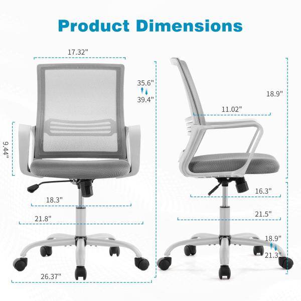 Ergonomic Home Office Chair Customized Color Swivel Chair with Lumbar Support and Armrests