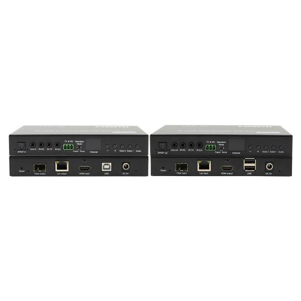 120m AV 4K HDMI Extender Over IP 60M USB KVM Extender Over Fiber