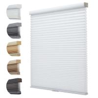 WELLSOURCE Sombras celulares sin cable sin perforación Blinds de panal de miel apagado para ventanas dormitorio, oficina fácil de instalar