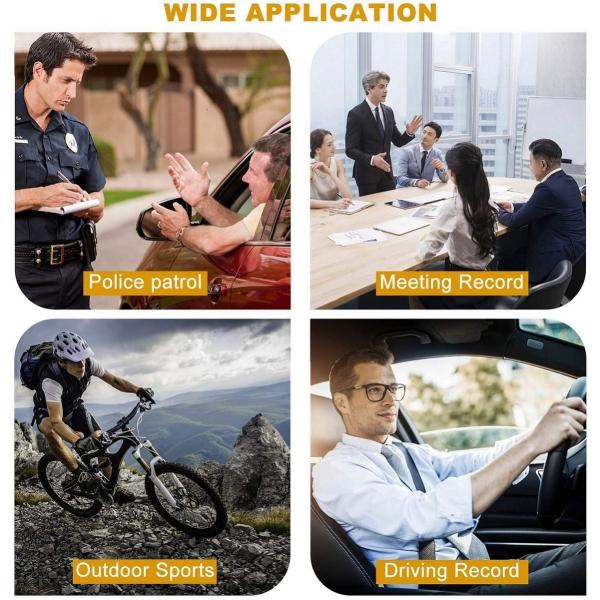 Oficial portátil Wearable Body Cam Recorder da câmera do corpo da polícia de 32GB 1296P
