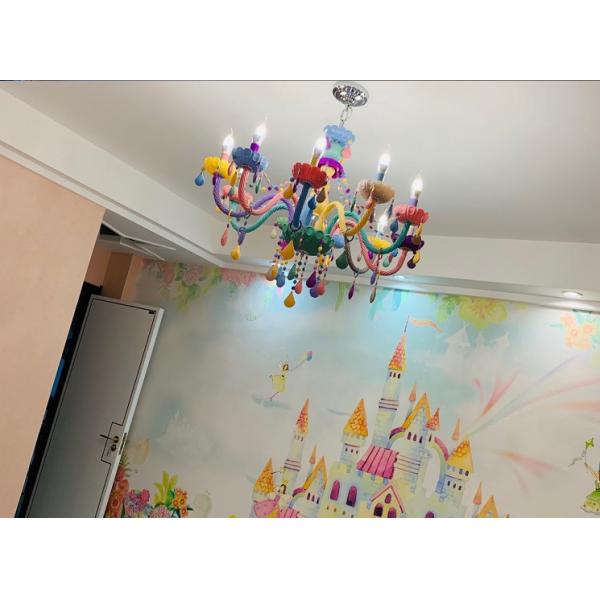 110V нордическая современная красочная люстра свечи 72*65cm/85*92cm Кристл