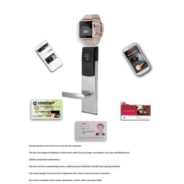 Apartment RFID Hotel Door Locks Hotel Keyless Colors Optional Energy Saving